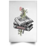 Books and Dagger With Florals Women  Room Decor - Home Decor For Home -  Dark Romance Booktrovert Unframed Wall Poster
