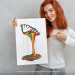 Melting Paint Book  Room Decor - Home Decor For Home -  Book Lover's Bookies Unframed Wall Poster - Image 4