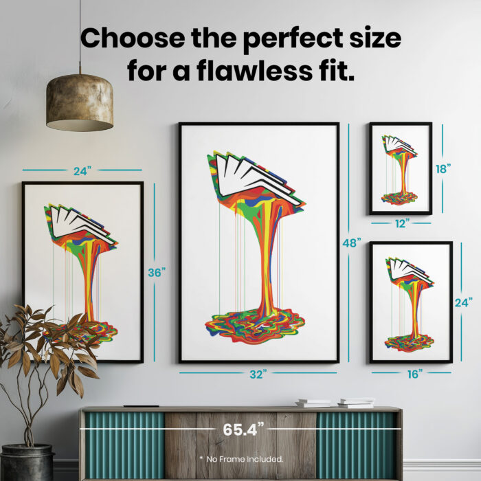 Melting Paint Book  Room Decor - Home Decor For Home -  Book Lover's Bookies Unframed Wall Poster - Image 6