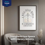 Reading Witchy Book Lover Well-Read Woman  Room Decor - Home Decor For Home -  Goth Bookish Unframed Wall Poster - Image 2