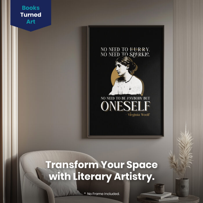 034013-002.Slogan-Portrait-3.jpg Virginia Woolf Be Oneself  Room Decor - Home Decor For Home -  Women's Adeline Virginia Woolf Unframed Wall Poster - Image 2