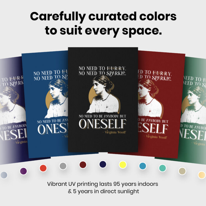 034013-006.Colors-Portrait-3.jpg Virginia Woolf Be Oneself  Room Decor - Home Decor For Home -  Women's Adeline Virginia Woolf Unframed Wall Poster - Image 6