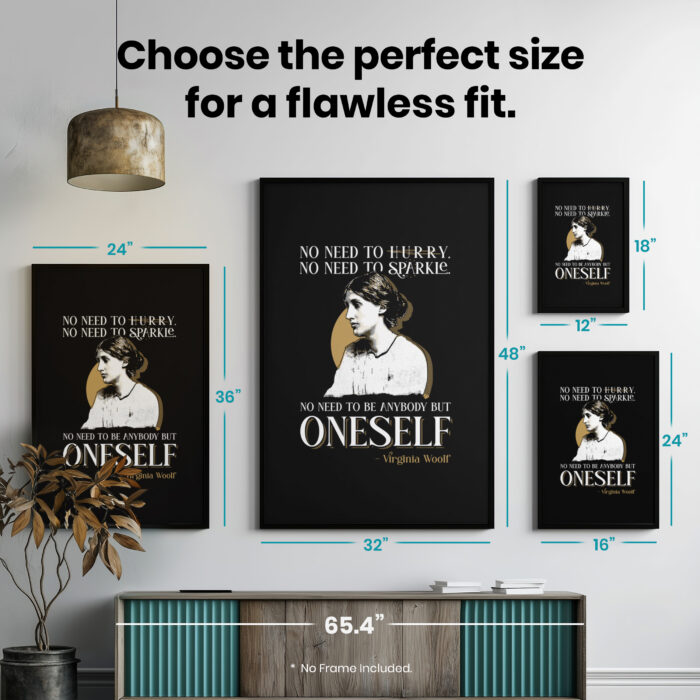 034013-007.Sizes-Portrait-3.jpg Virginia Woolf Be Oneself  Room Decor - Home Decor For Home -  Women's Adeline Virginia Woolf Unframed Wall Poster - Image 7