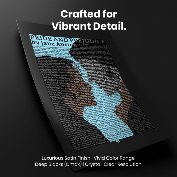 Pride and Prejudice Bookish  Room Decor - Home Decor For Home -  Mr Darcy & Elizabeth Jane Austen Unframed Wall Poster - Image 4