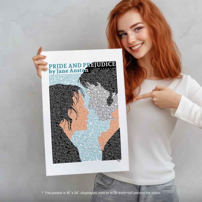 Pride and Prejudice Bookish  Room Decor - Home Decor For Home -  Mr Darcy & Elizabeth Jane Austen Unframed Wall Poster - Image 5