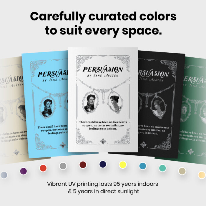 034016-006.Colors-Portrait-2.jpg Persuasion Austen Book Cover  Room Decor - Home Decor For Home -  Title Page Jane Austen Unframed Wall Poster - Image 6