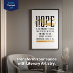 Hope is Thing With Feathers  Room Decor - Home Decor For Home -  Emily Dickinson Poetry Unframed Wall Poster - Image 2