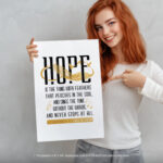 Hope is Thing With Feathers  Room Decor - Home Decor For Home -  Emily Dickinson Poetry Unframed Wall Poster - Image 5