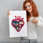 Heart Cat and Books Bookish   Room Decor - Home Decor For Home -  Booktrovert Librarian Bookies Unframed Wall Poster - Image 5