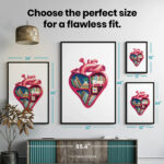 Heart Cat and Books Bookish   Room Decor - Home Decor For Home -  Booktrovert Librarian Bookies Unframed Wall Poster - Image 7