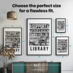 Support Library Bookish  Room Decor - Home Decor For Home -  Literary Public Library Booktrovert Unframed Wall Poster - Image 7