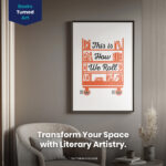 This Is How I Roll Book Librarian  Room Decor - Home Decor For Home -  Bibliophile Library Themed Unframed Wall Poster - Image 2