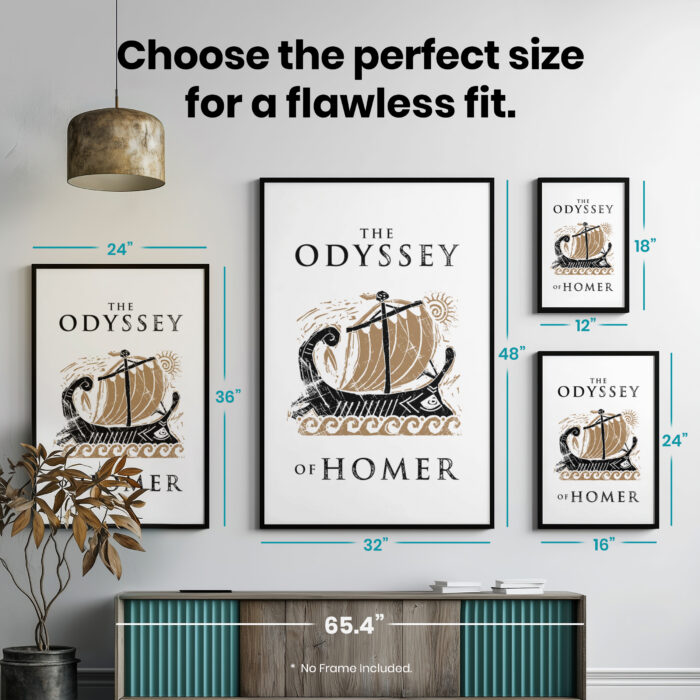 Iliad Odyssey Homer  Room Decor - Home Decor For Home -  Ancient Greek History Odyssey Unframed Wall Poster - Image 7