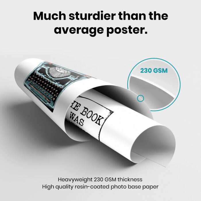 Bookies Typewriter Bookish Women or Men  Room Decor - Home Decor For Home -  The Book Was Better Unframed Wall Poster - Image 3