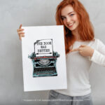 Bookies Typewriter Bookish Women or Men  Room Decor - Home Decor For Home -  The Book Was Better Unframed Wall Poster - Image 5