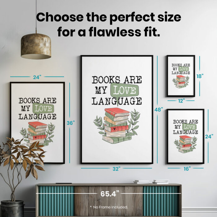 Reading Teacher Books are My Love Language  Room Decor - Home Decor For Home -  Book Booktrovert Unframed Wall Poster - Image 7