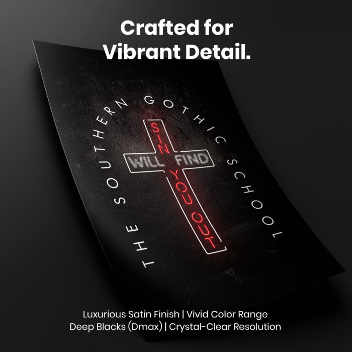 Sin Will Find You Out  Room Decor - Home Decor For Home -  The Southern Gothic School Unframed Wall Poster - Image 4