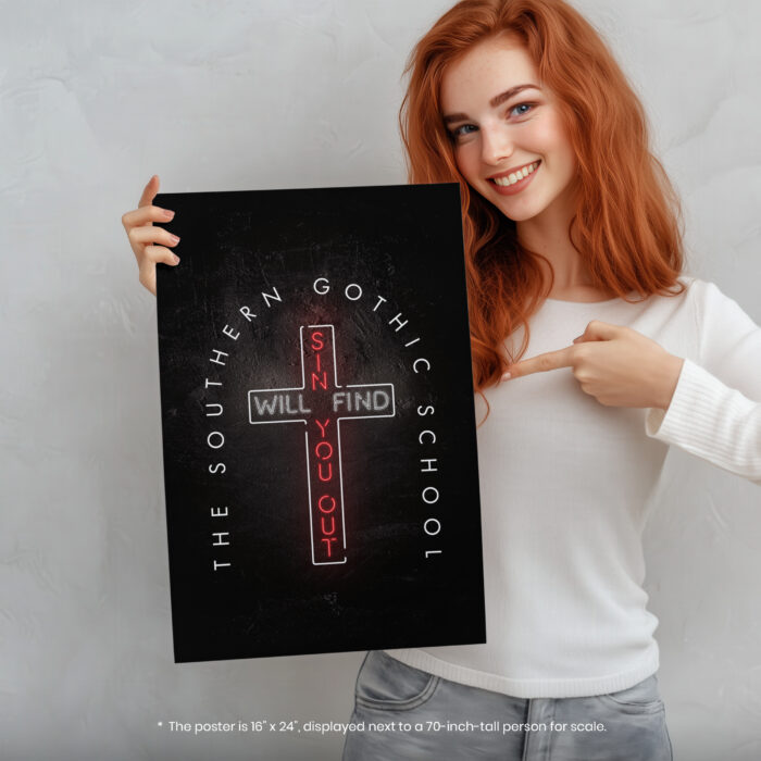 Sin Will Find You Out  Room Decor - Home Decor For Home -  The Southern Gothic School Unframed Wall Poster - Image 5