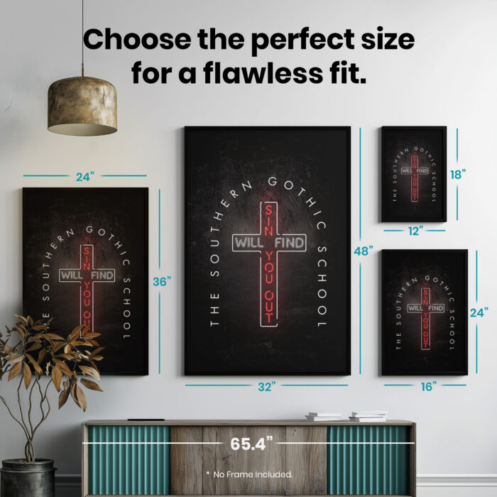 Sin Will Find You Out  Room Decor - Home Decor For Home -  The Southern Gothic School Unframed Wall Poster - Image 7