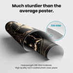 Black Cat Tarot The Reader Occult  Room Decor - Home Decor For Home -  Witchy Gothic Celestial Unframed Wall Poster - Image 3