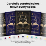 Black Cat Tarot The Reader Occult  Room Decor - Home Decor For Home -  Witchy Gothic Celestial Unframed Wall Poster - Image 6