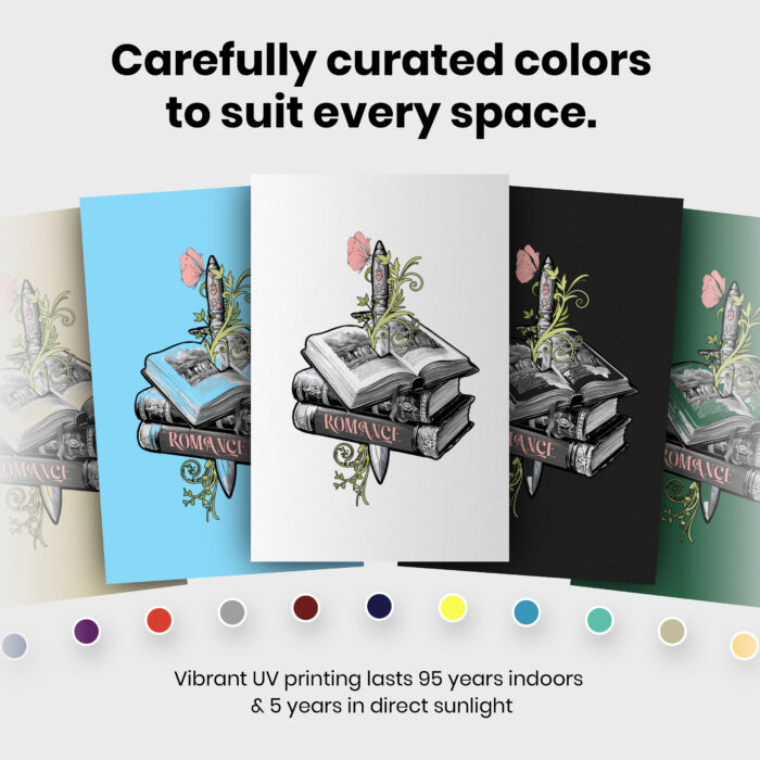 Books and Dagger With Florals Women  Room Decor - Home Decor For Home -  Dark Romance Booktrovert Unframed Wall Poster - Image 6