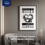 Reading Teacher Book Lover Literacy  Room Decor - Home Decor For Home -  Drink Coffee Read Books Unframed Wall Poster - Image 2