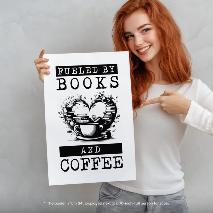 Reading Teacher Book Lover Literacy  Room Decor - Home Decor For Home -  Drink Coffee Read Books Unframed Wall Poster - Image 5