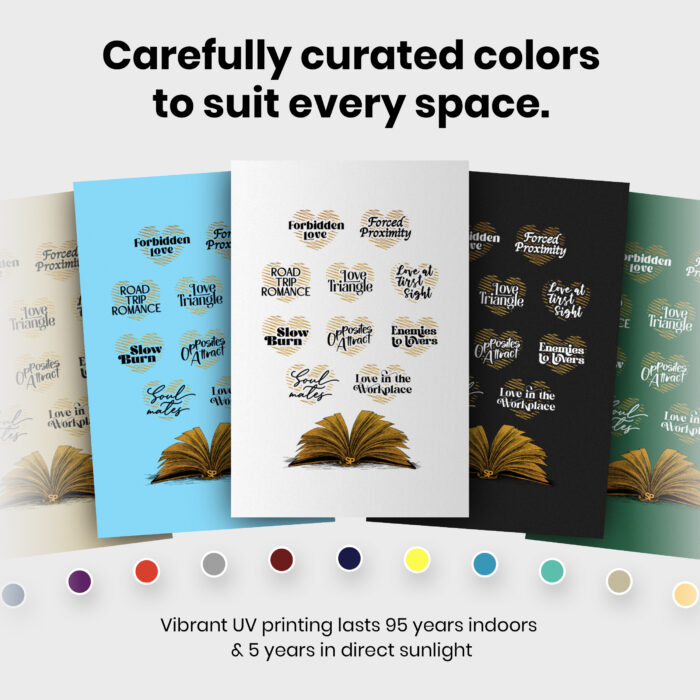 Romance Book Trope Wall Art – Dark Romance Reader Decor for Women’s Room – Unframed Home Poster - Image 6