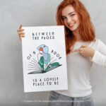 Woman Between Pages Library  Room Decor - Home Decor For Home -  Reading Just One More Chapter Unframed Wall Poster - Image 5