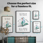 Woman Between Pages Library  Room Decor - Home Decor For Home -  Reading Just One More Chapter Unframed Wall Poster - Image 7