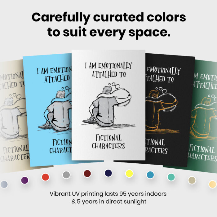 Book Nerd Graphic  Room Decor - Home Decor For Home -  Emotionally Attached Fictional Character Unframed Wall Poster - Image 6