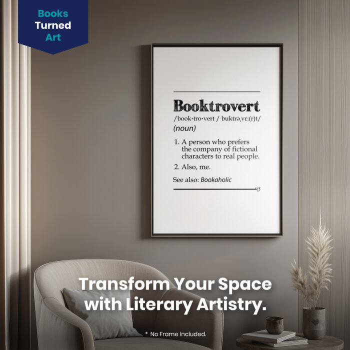 Reading Book For Women Or Men  Room Decor - Home Decor For Home -  Book Nerd Literary Booktrovert Unframed Wall Poster - Image 2