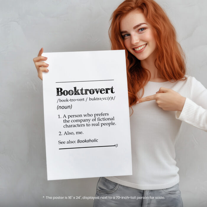 Reading Book For Women Or Men  Room Decor - Home Decor For Home -  Book Nerd Literary Booktrovert Unframed Wall Poster - Image 5