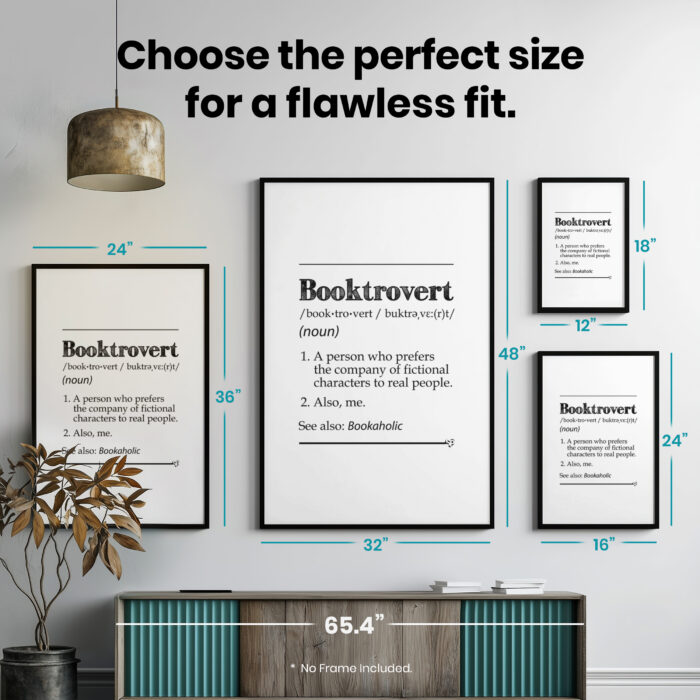 Reading Book For Women Or Men  Room Decor - Home Decor For Home -  Book Nerd Literary Booktrovert Unframed Wall Poster - Image 7