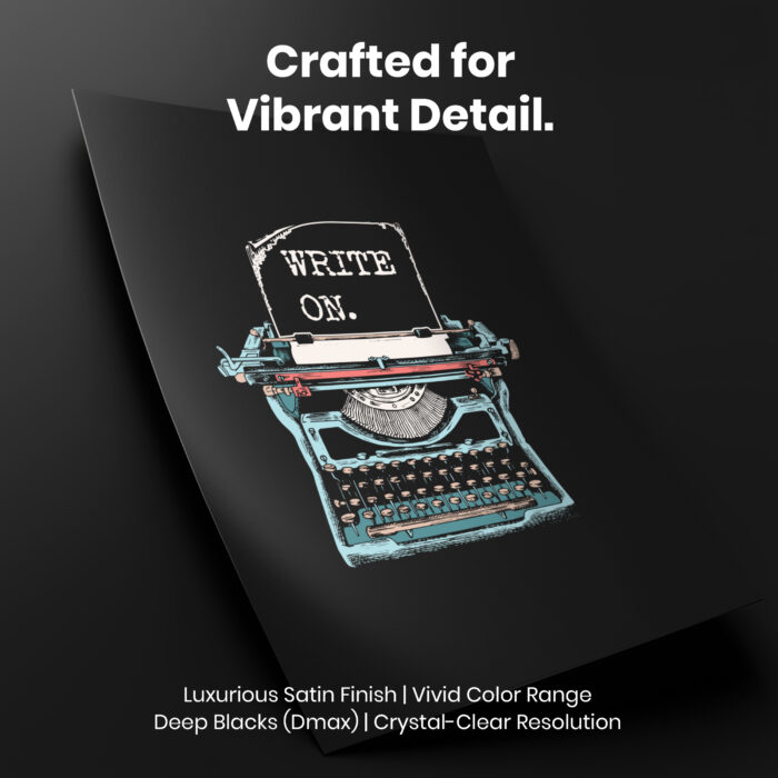 Vintage Typewriter For Author, Journalist  Room Decor - Home Decor For Home -  Writer Write On Unframed Wall Poster - Image 4