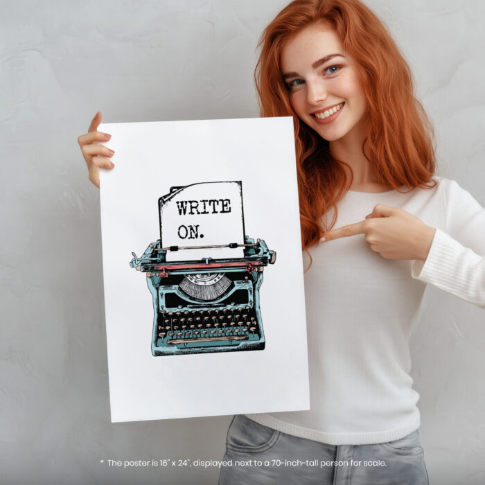 Vintage Typewriter For Author, Journalist  Room Decor - Home Decor For Home -  Writer Write On Unframed Wall Poster - Image 5