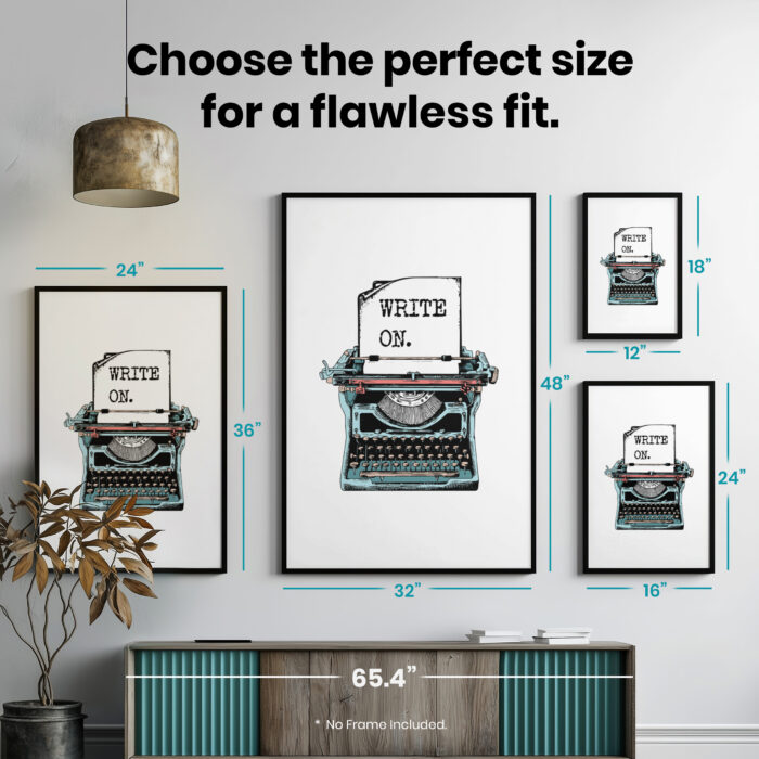 Vintage Typewriter For Author, Journalist  Room Decor - Home Decor For Home -  Writer Write On Unframed Wall Poster - Image 7