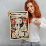 I Read Banned Books Bookish Women  Room Decor - Home Decor For Home -  Bookies Im With The Banned Unframed Wall Poster - Image 5
