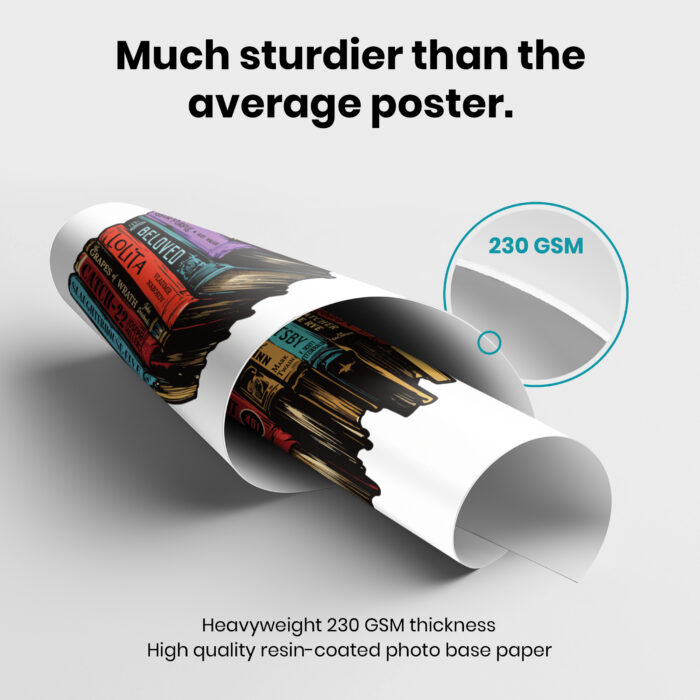 Stack of Classic Banned Books  Room Decor - Home Decor For Home -  Bookies Im With The Banned Unframed Wall Poster - Image 3