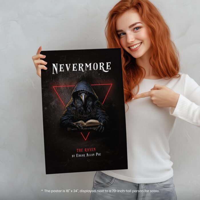 Crow Nevermore Raven Wiccan  Room Decor - Home Decor For Home -  The Raven by Edgar Allan Poe Unframed Wall Poster - Image 5