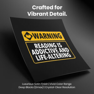 Bookworm Warning Reading Literary  Room Decor - Home Decor For Home -  Book Lovers Library Ironic Unframed Wall Poster - Image 4