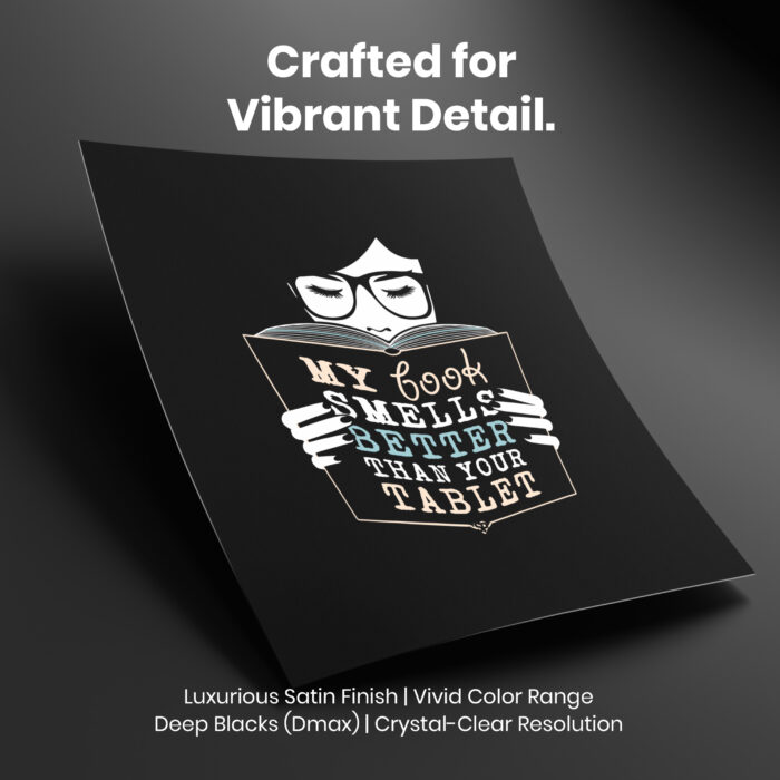 Book Smells Better Than Tablet  Room Decor - Home Decor For Home -  Reading Teacher Book Lovers Unframed Wall Poster - Image 4