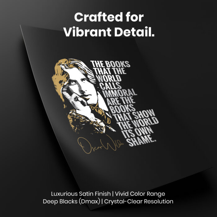 Books Called Immoral World's Shame  Room Decor - Home Decor For Home -  Dorian Gray Oscar Wilde Unframed Wall Poster - Image 4