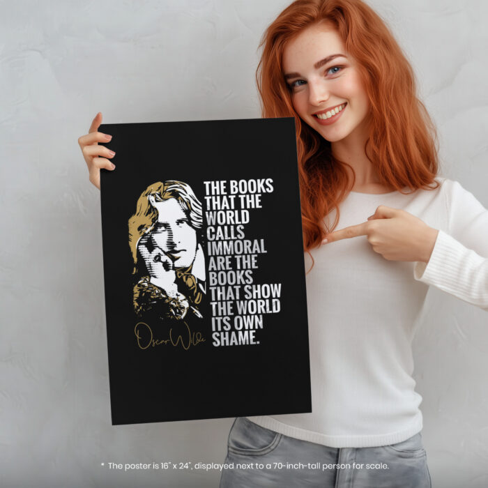 Books Called Immoral World's Shame  Room Decor - Home Decor For Home -  Dorian Gray Oscar Wilde Unframed Wall Poster - Image 5