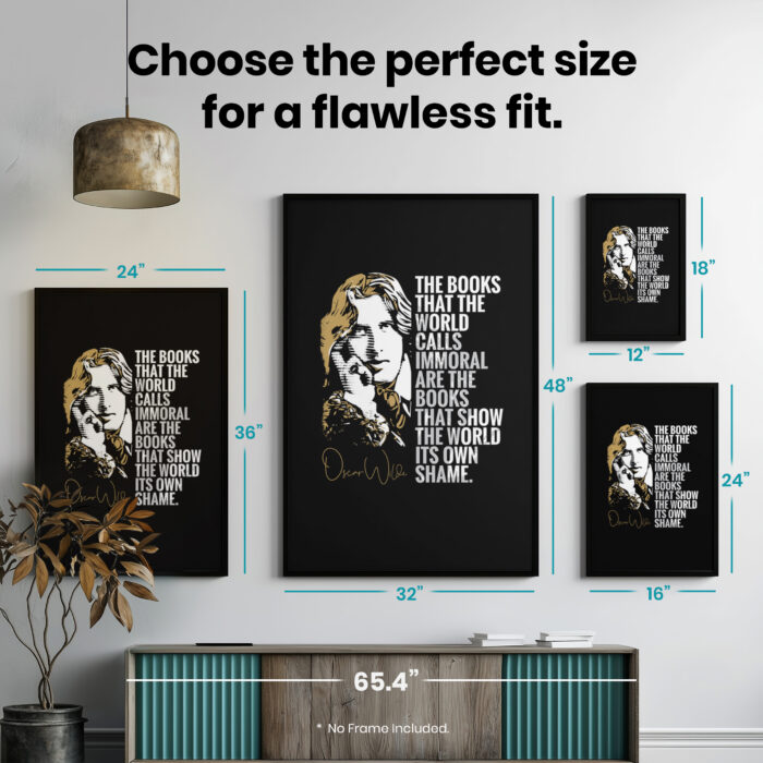 Books Called Immoral World's Shame  Room Decor - Home Decor For Home -  Dorian Gray Oscar Wilde Unframed Wall Poster - Image 7