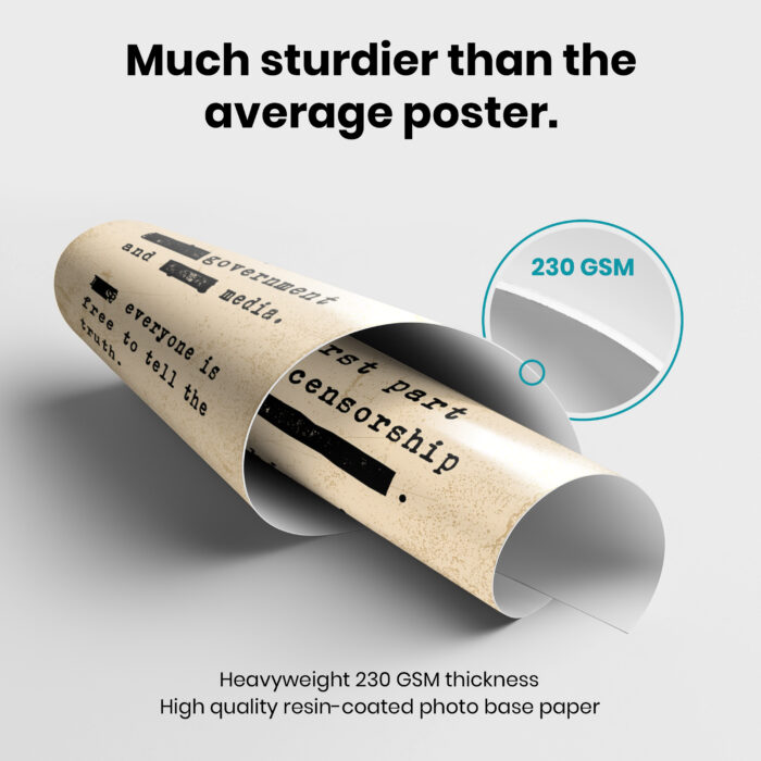 034085-003.GSM_.jpg Worst about Censorship is?  Room Decor - Home Decor For Home -  Trust God Not Government Unframed Wall Poster - Image 3