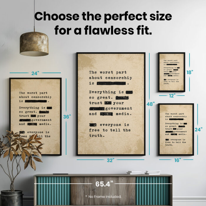 034085-007.Sizes-Portrait-3.jpg Worst about Censorship is?  Room Decor - Home Decor For Home -  Trust God Not Government Unframed Wall Poster - Image 7