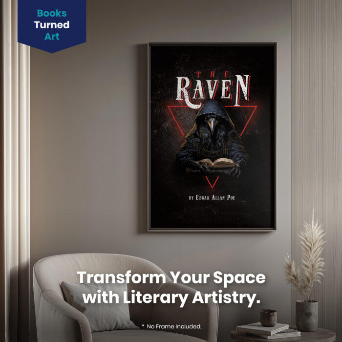 Crow Gothic The Raven Wiccan  Room Decor - Home Decor For Home -  The Raven by Edgar Allan Poe Unframed Wall Poster - Image 2