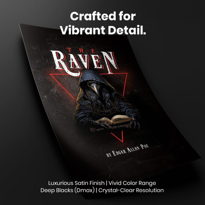 Crow Gothic The Raven Wiccan  Room Decor - Home Decor For Home -  The Raven by Edgar Allan Poe Unframed Wall Poster - Image 4